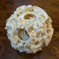 Vintage Chinese Ivory Elephants Holding A Puzzle Ball