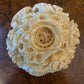 Vintage Chinese Ivory Elephants Holding A Puzzle Ball