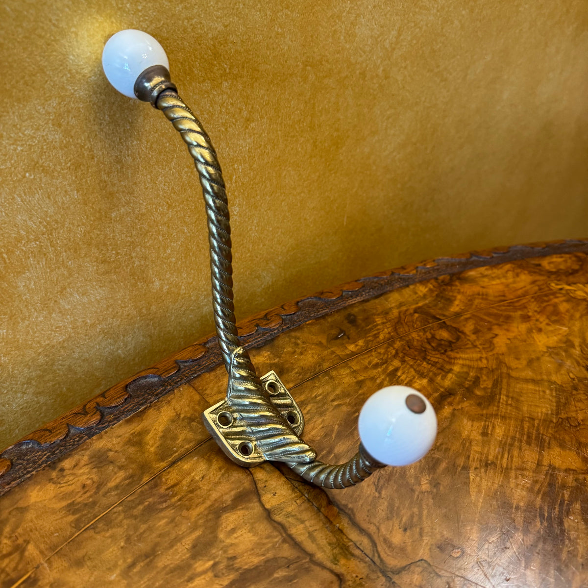 Vintage Metal Coat Hooks Pair