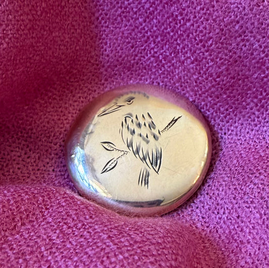 Antique 9ct Rose Gold Plated Kookaburra Brooch