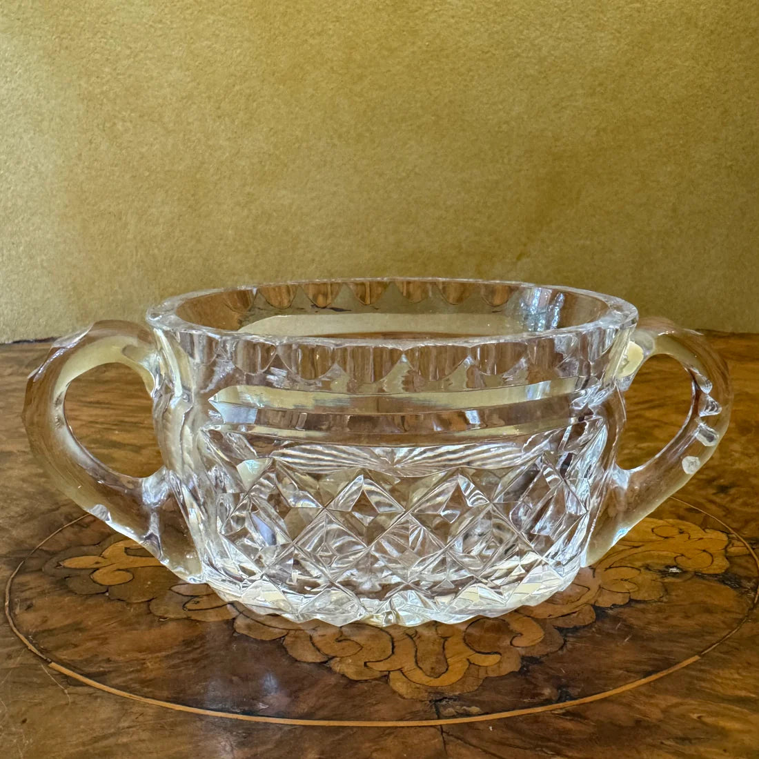 Vintage Crystal Milk & Sugar Set
