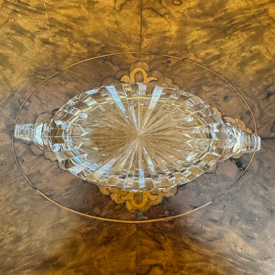 Vintage Crystal Milk & Sugar Set