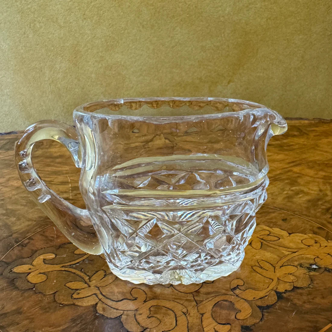 Vintage Crystal Milk & Sugar Set