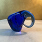Handblown Glass Blue Elephant Figurine Paperweight