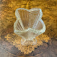 Vintage Stripe Design Glass Vase
