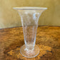 Vintage Richardson British Crystal Floral Engraved Footed Vase