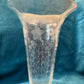 Vintage Richardson British Crystal Floral Engraved Footed Vase