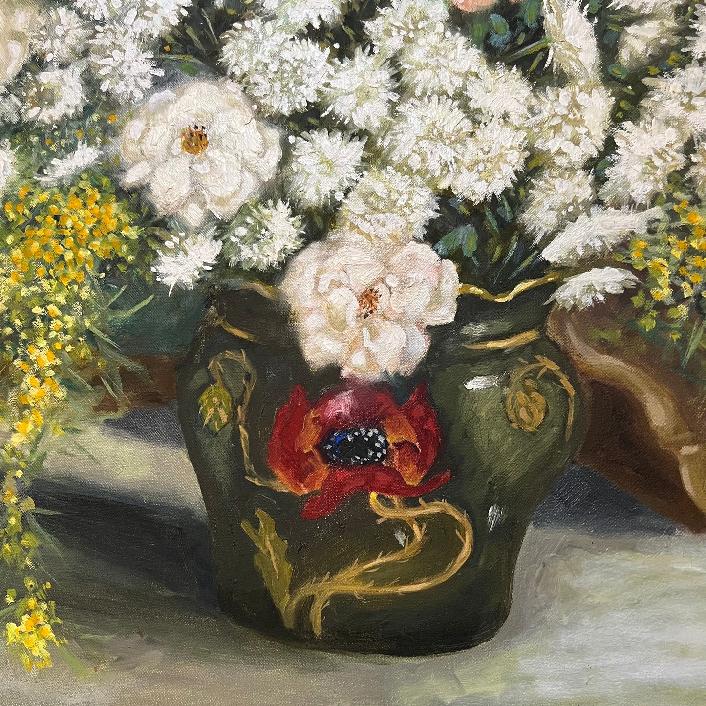 Mary Weir Floral Bouquet Vase Painting