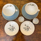 Vintage Royal Doulton Rose Elegans Cup & Saucer/ Egg Cup & Small Plate