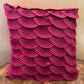 Maroon Fan Design Square Pillow