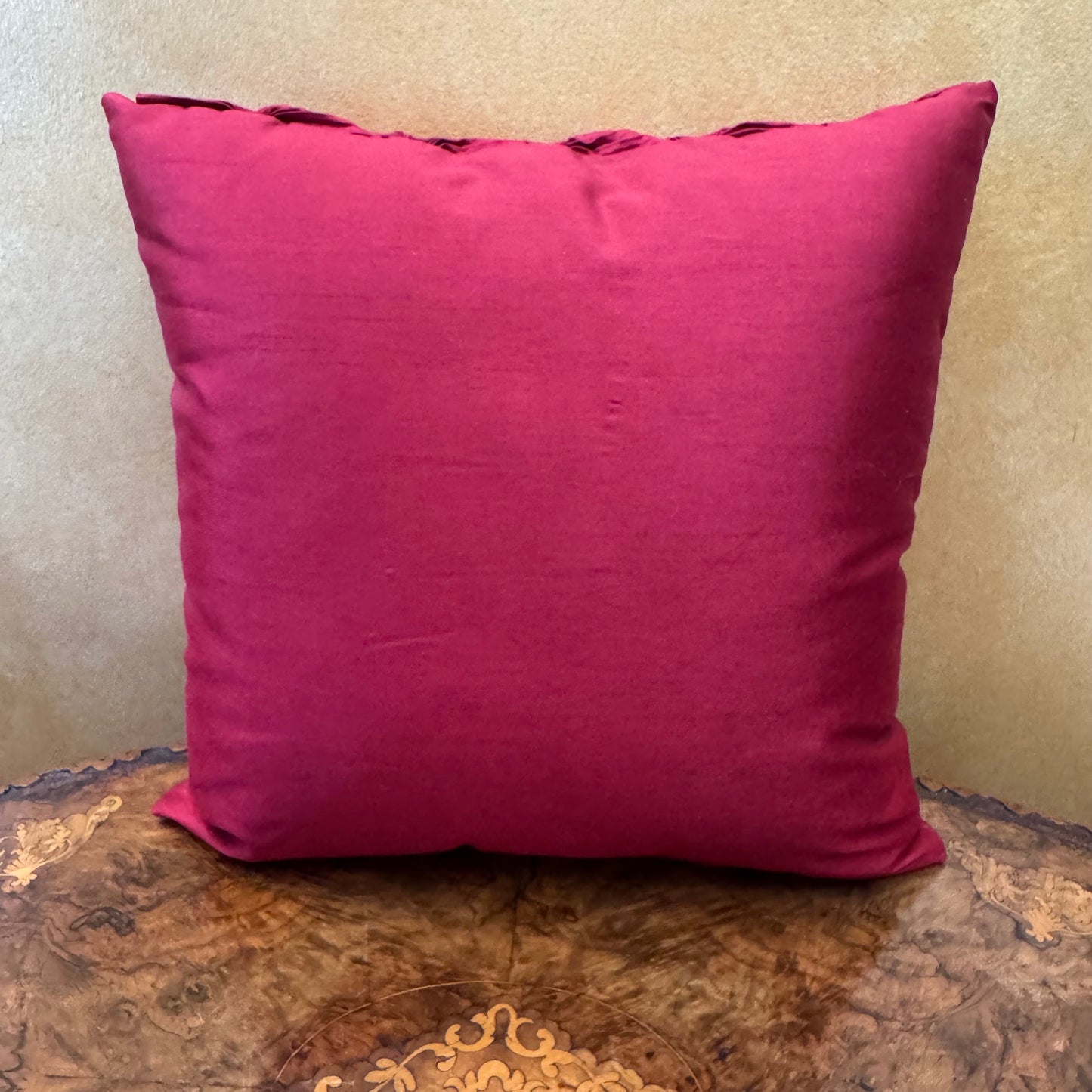 Maroon Fan Design Square Pillow