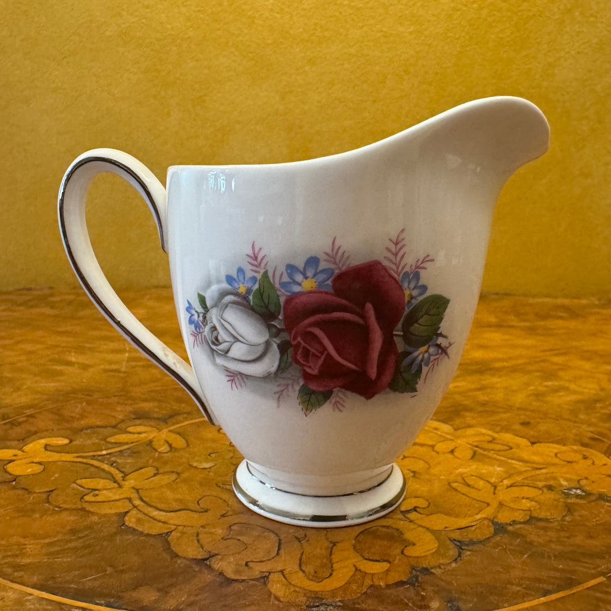 Vintage Queen Anne Duet Milk Creamer Jug & Sugar Bowl Set