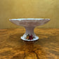 Cottage Rose Floral Print Display Dish On Stand