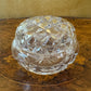 Vintage Crystal Cut Round Trinket Box