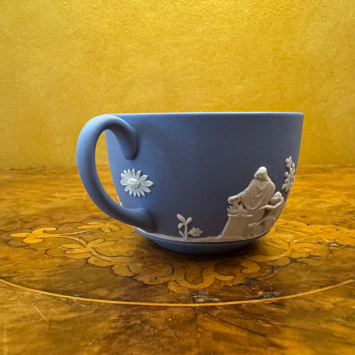 Vintage Wedgwood Blue Jasperware Tea Cup