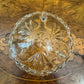 Vintage Crystal Serving Bowl With Dessert Bowls Set