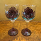 Hand-Painted Wine Glasses Pair