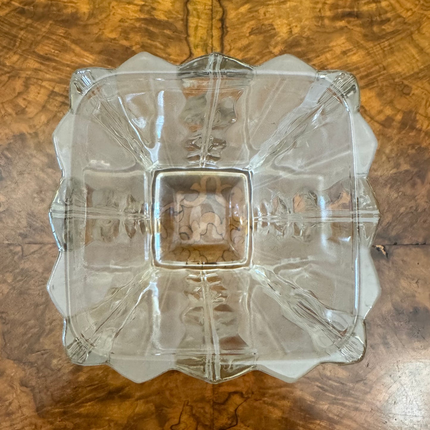 Vintage Studio Signed Nova Luay Frosted Wavy Glass Vase