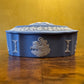 Vintage Wedgwood Jasperware Blue Cherubs Trinket Box
