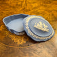 Vintage Wedgwood Jasperware Blue Cherubs Trinket Box