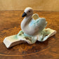 Vintage Porcelain Swan Figurine Ornament
