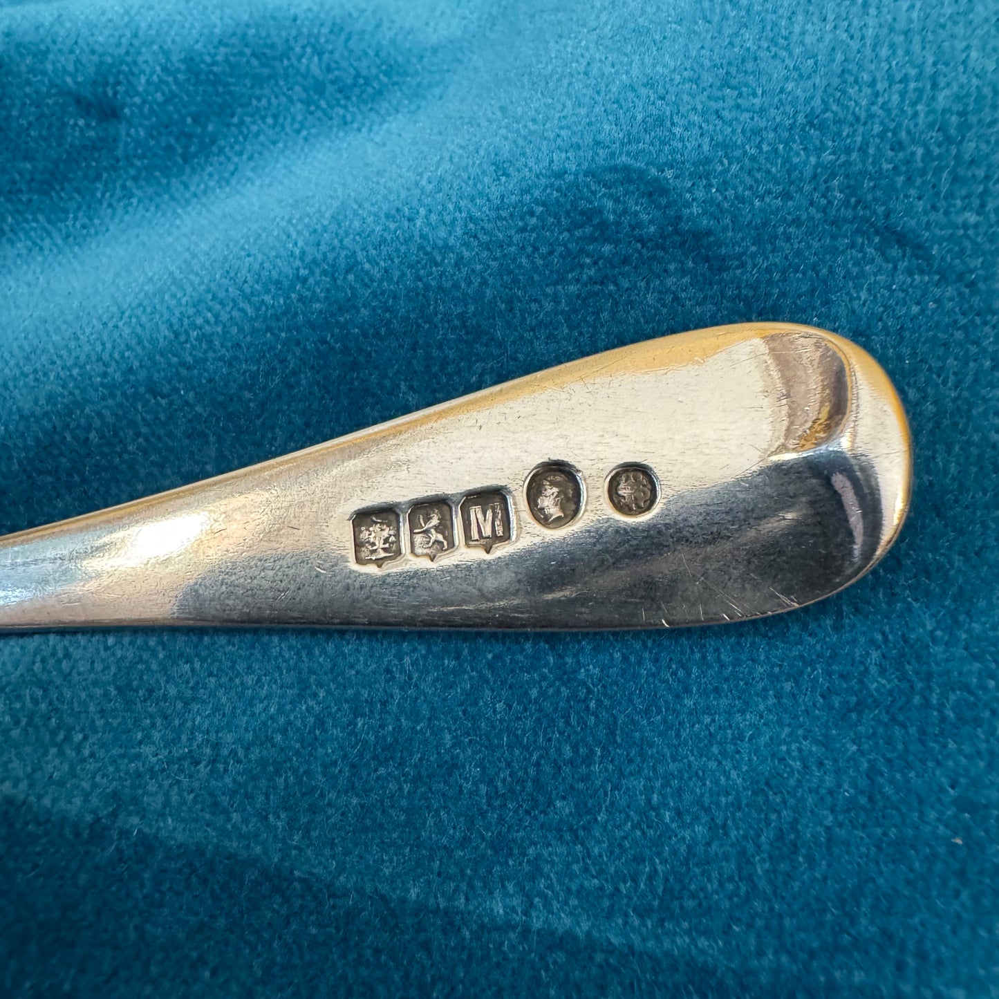 Antique 1883 Glasgow Sterling Silver Small Serving Dish Spoon