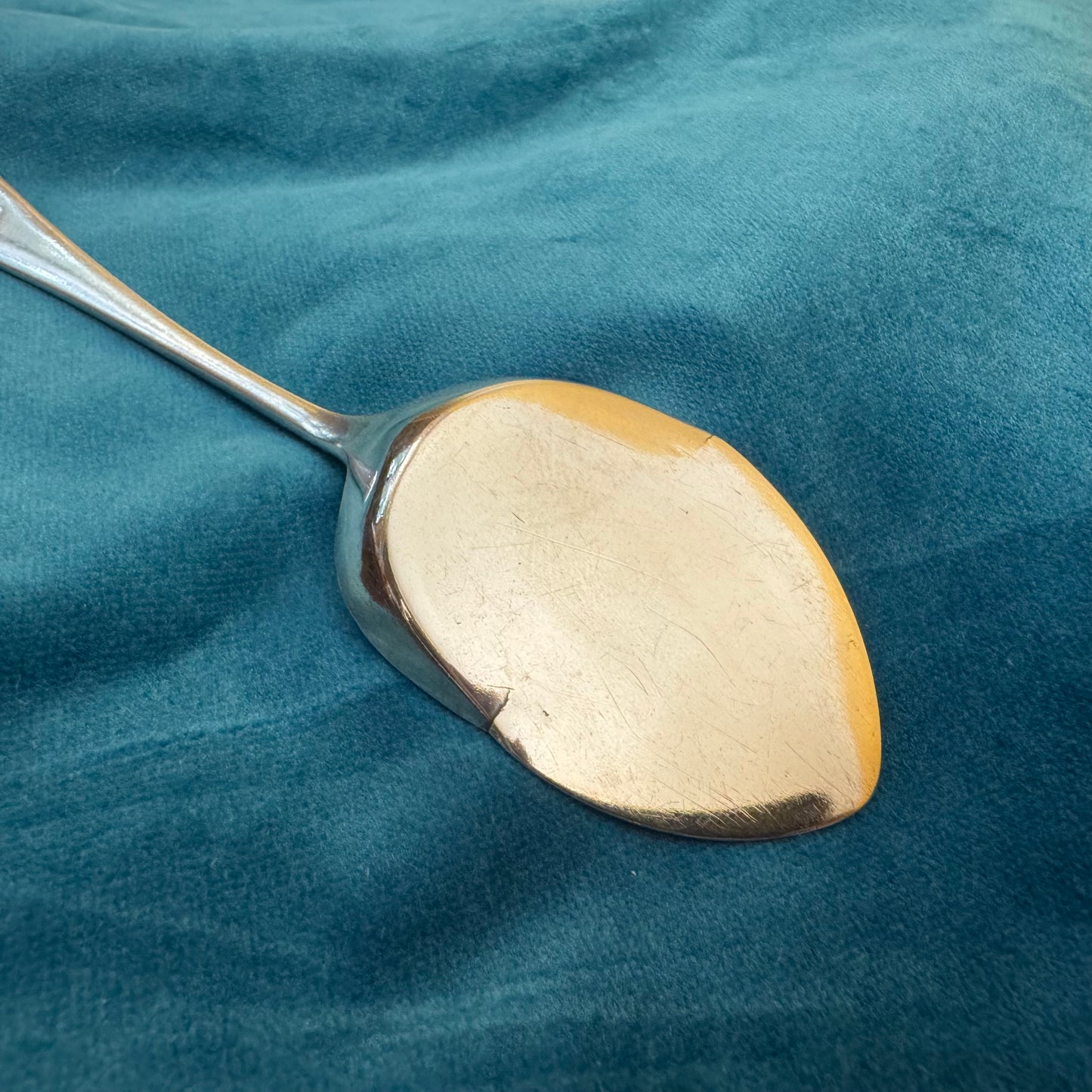 Antique 1883 Glasgow Sterling Silver Small Serving Dish Spoon