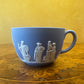Vintage Wedgwood Blue Jasperware Tea Cup & Saucer
