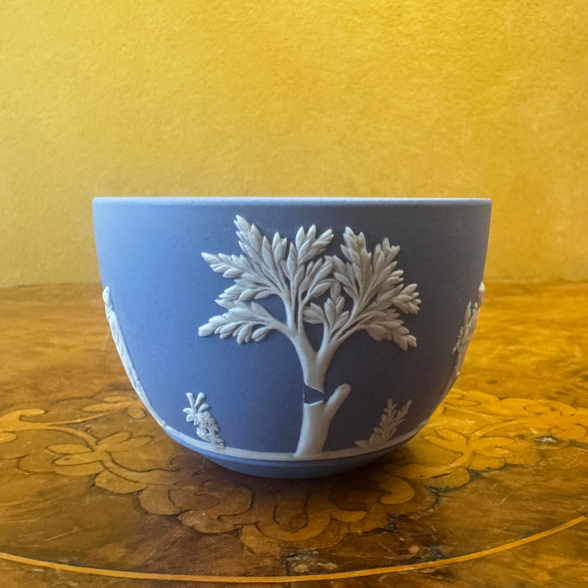 Vintage Wedgwood Blue Jasperware Tea Cup & Saucer