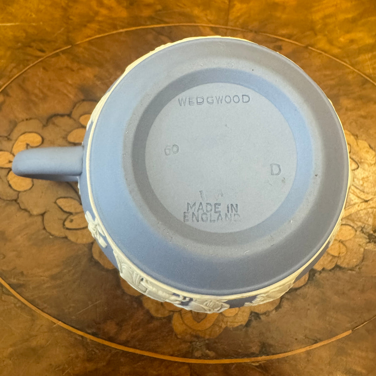 Vintage Wedgwood Blue Jasperware Tea Cup & Saucer