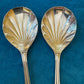 Vintage Sir John Bennett Silver Plate Shell Shaped Desserts Spoons Set Of Five