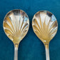 Vintage Sir John Bennett Silver Plate Shell Shaped Desserts Spoons Set Of Five