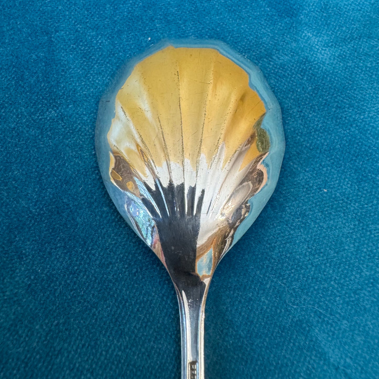 Vintage Sir John Bennett Silver Plate Shell Shaped Desserts Spoons Set Of Five
