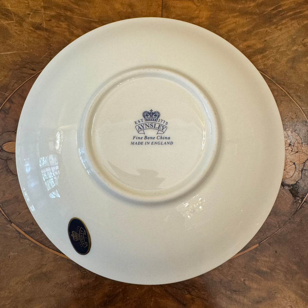 Aynsley Orchard Gold Purple Fruit Print Tea Cup & Saucer