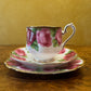 Vintage Royal Albert Old English Rose Tea Cup Trio Set