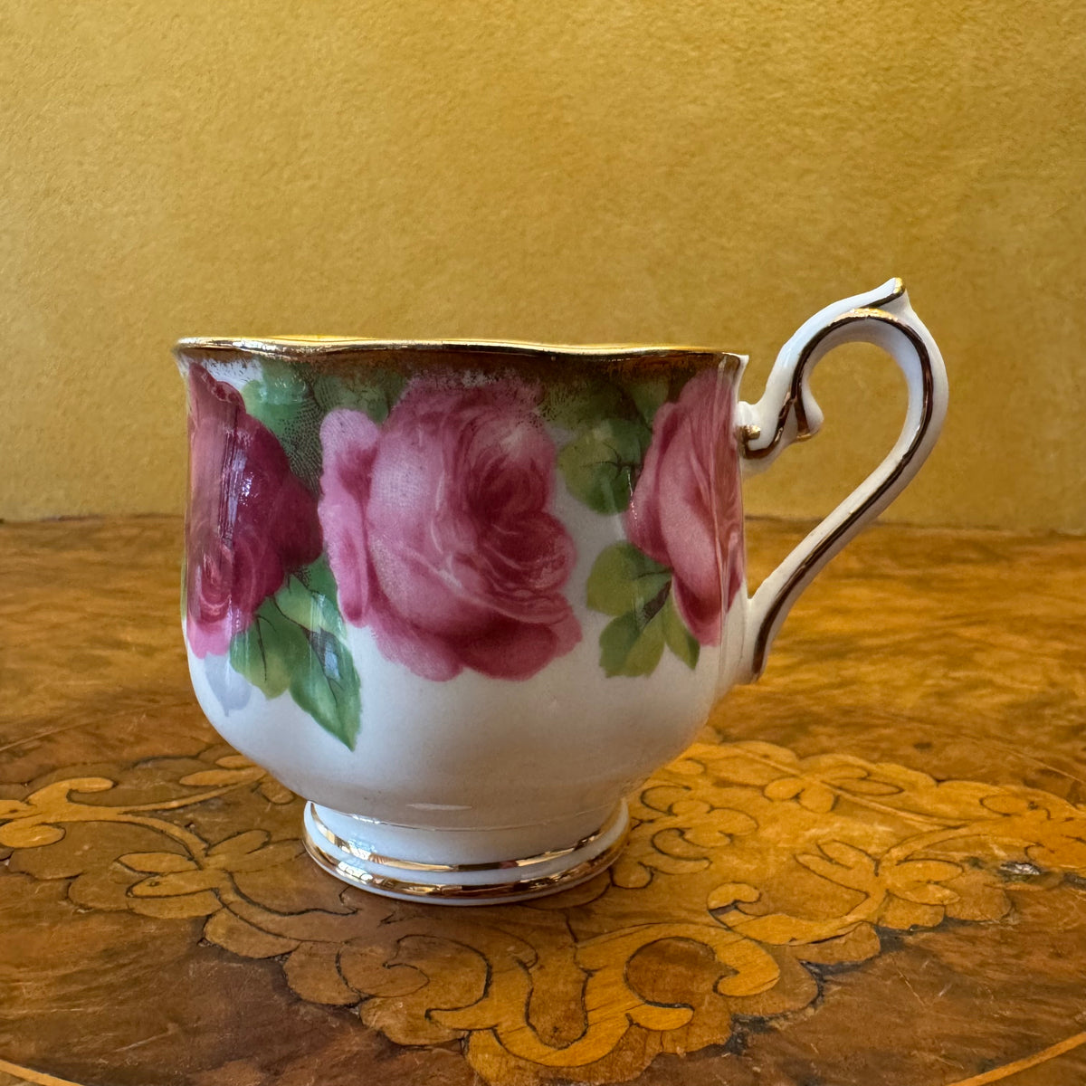 Vintage Royal Albert Old English Rose Tea Cup Trio Set