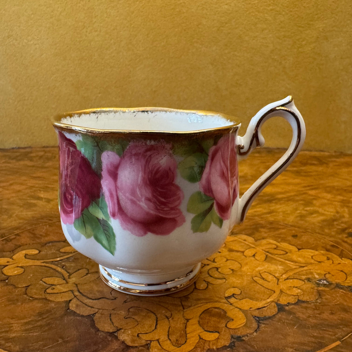 Vintage Royal Albert Old English Rose Tea Cup Trio Set