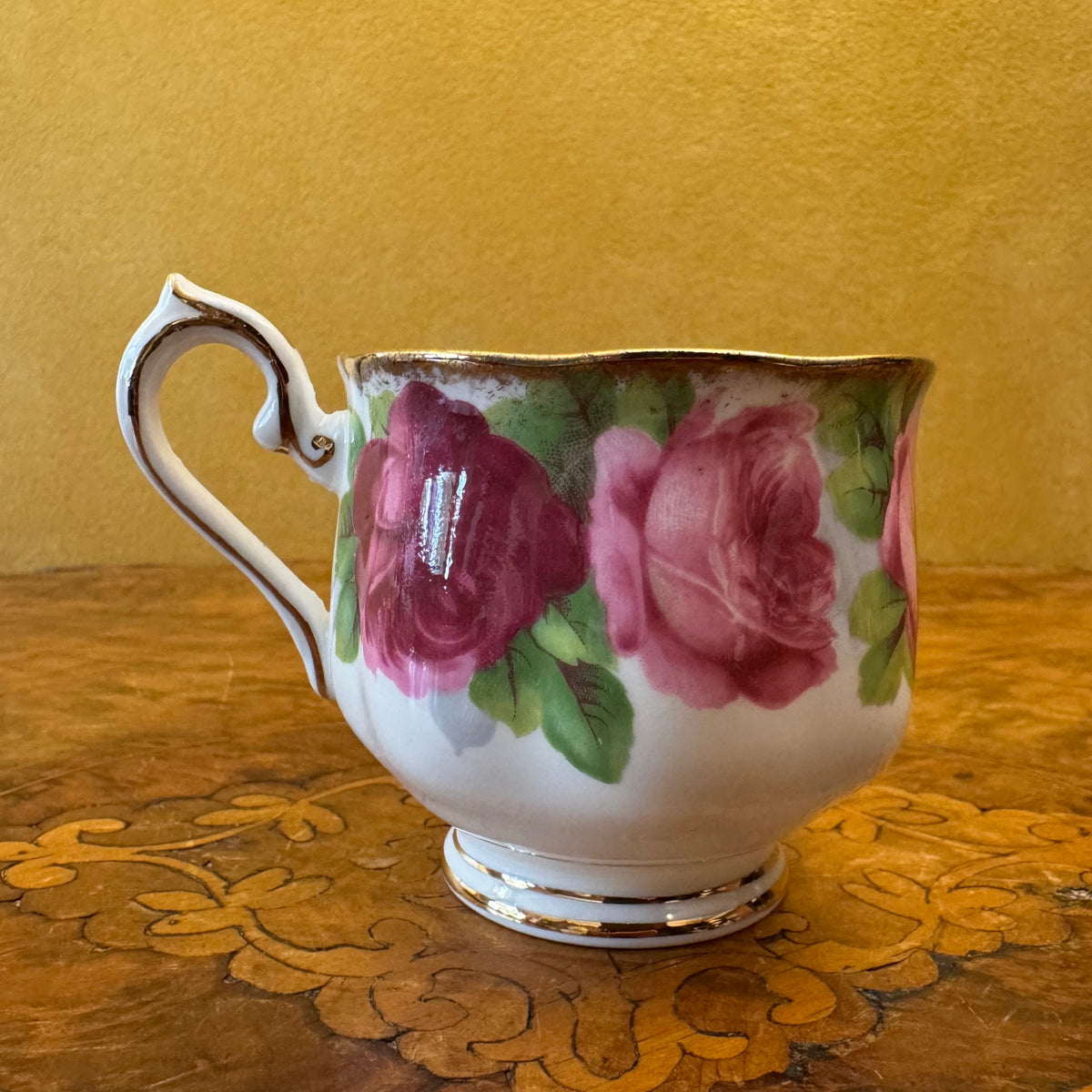 Vintage Royal Albert Old English Rose Tea Cup Trio Set