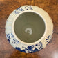 Vintage Deft Blue Blue & White Floral Lidded Vase Jar