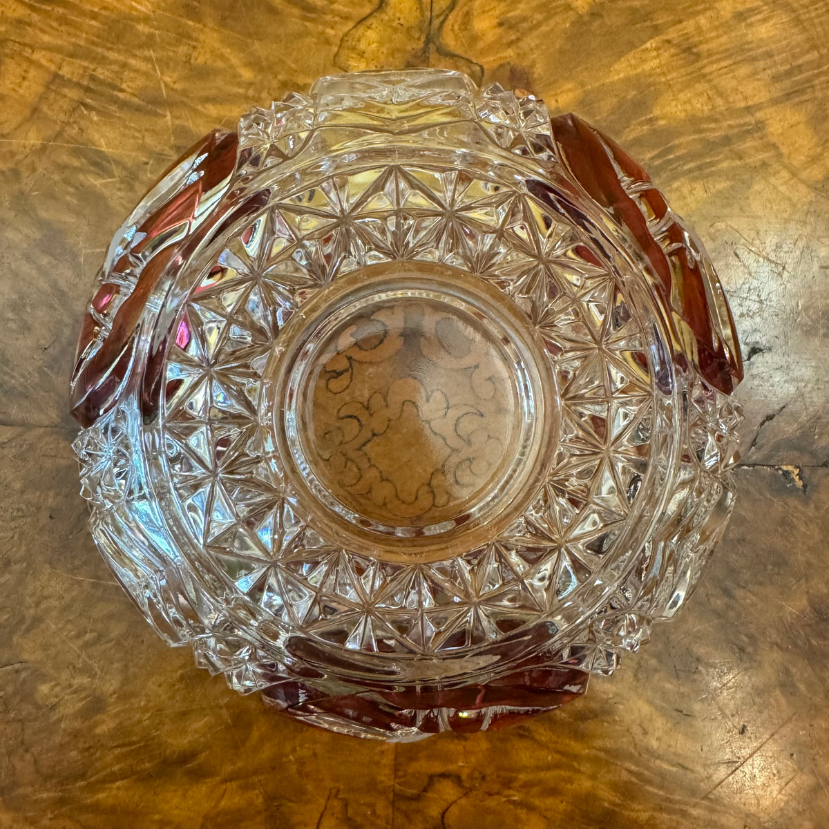 Vintage Hofbauer German Crystal Bird Candy Dish