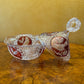 Vintage Hofbauer German Crystal Bird Candy Dish