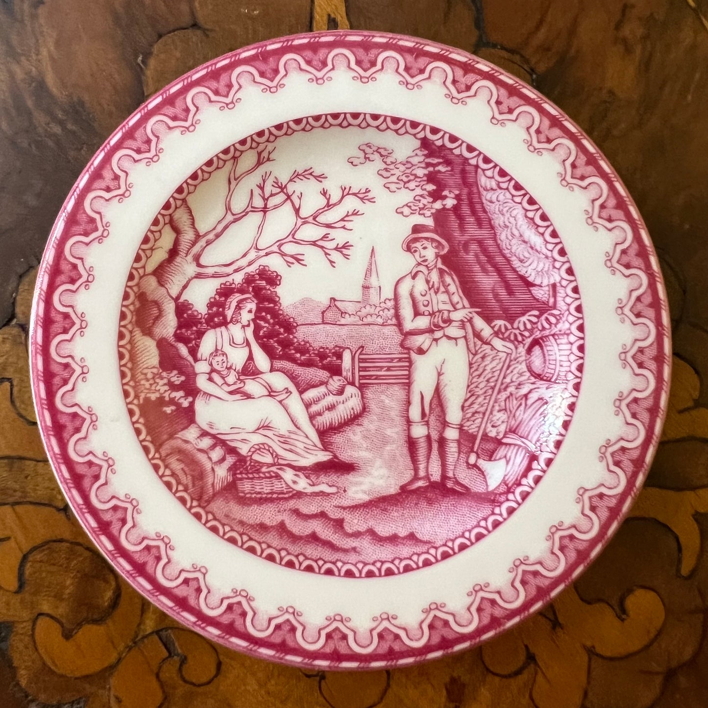 Spode Family Picnic Print Miniature Plate