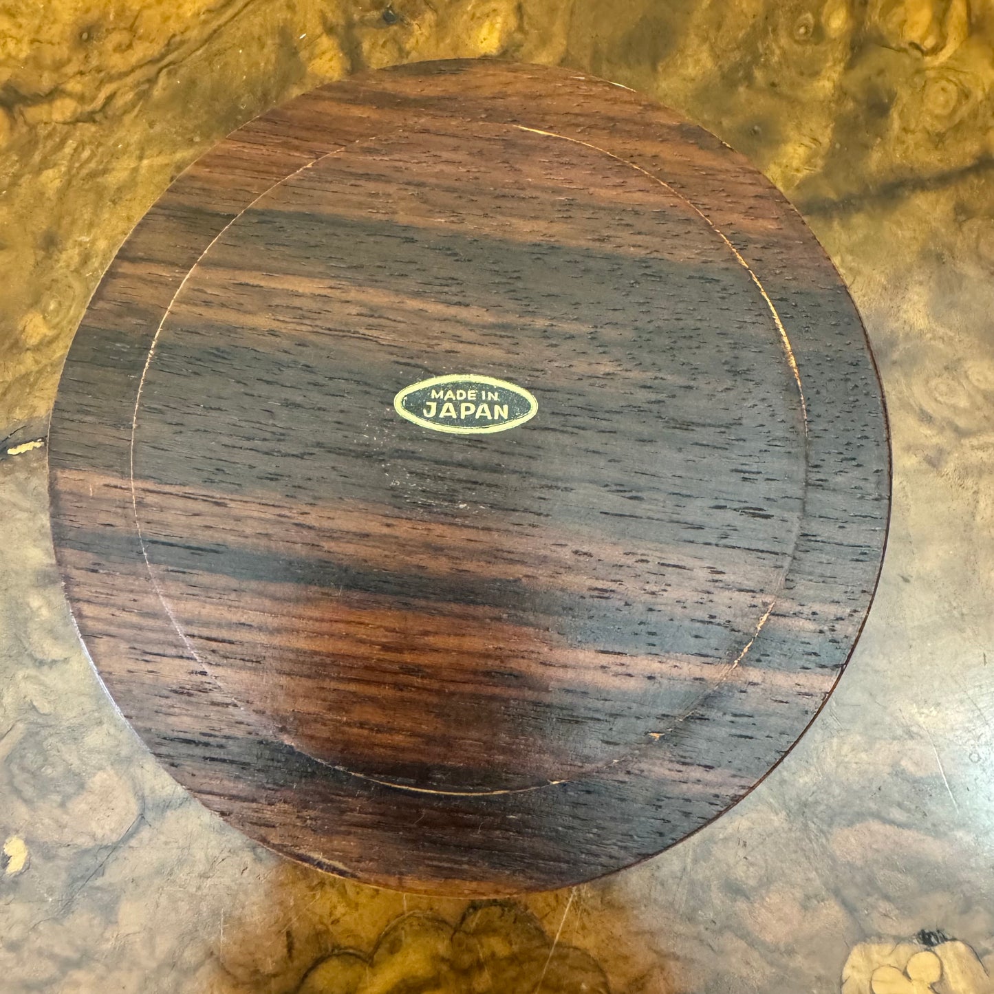 Vintage Rosewood World Map Coaster Set Of Six