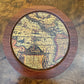 Vintage Rosewood World Map Coaster Set Of Six