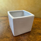 White Ceramic Square Pot Planter