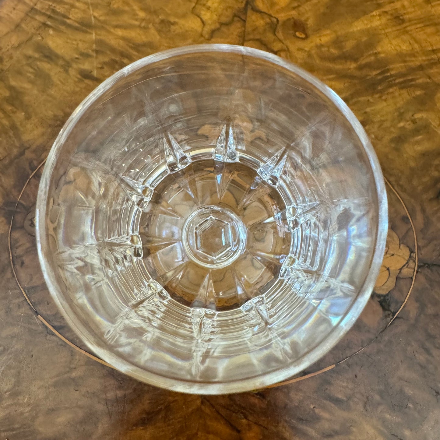 Vertical Cut Elegant Crystal Small Wine Glasses Set Of Five