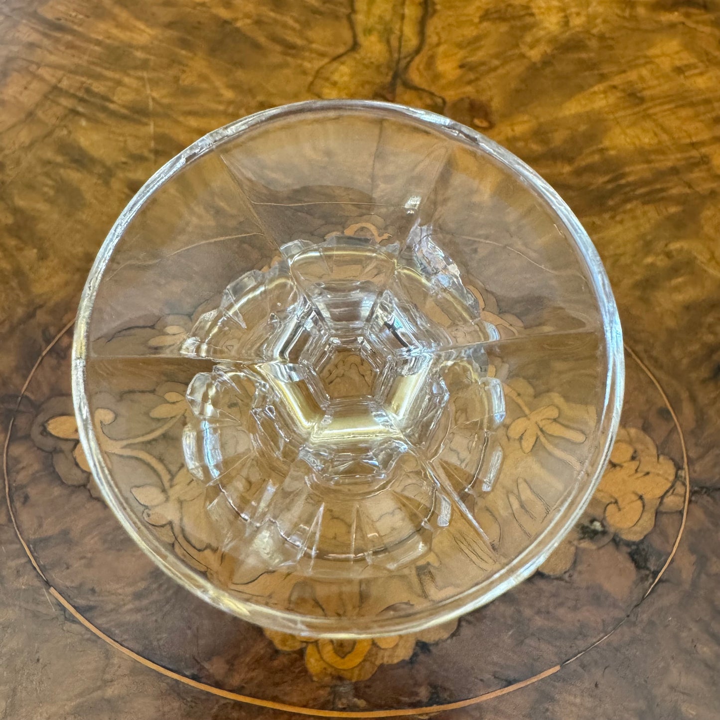 Vertical Cut Elegant Crystal Small Wine Glasses Set Of Five