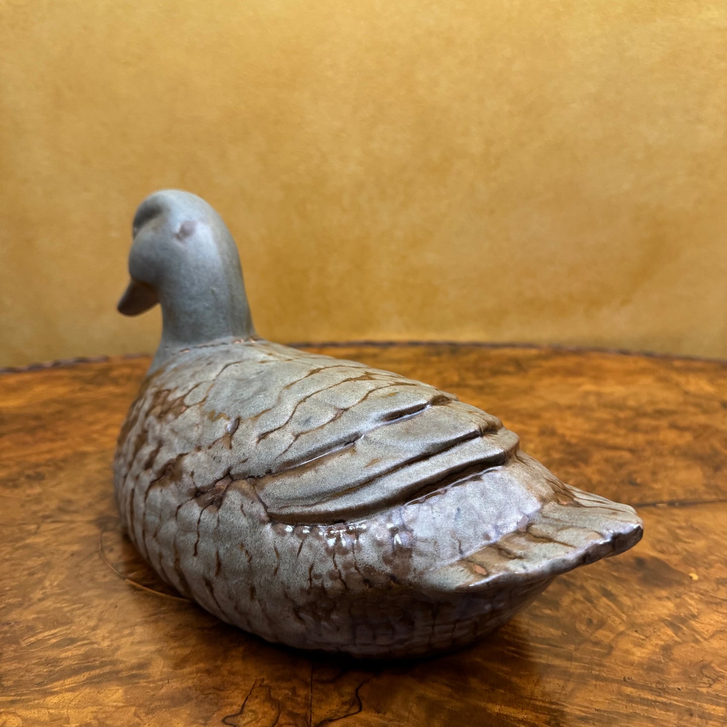 Vintage Pottery Duck Figurine
