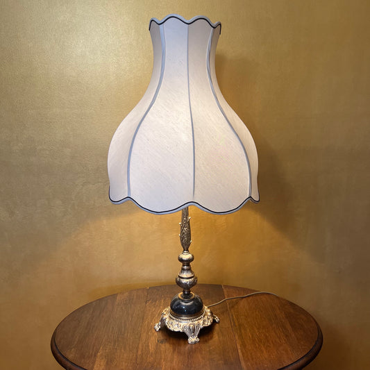 Vintage Brass Marble Table Lamp