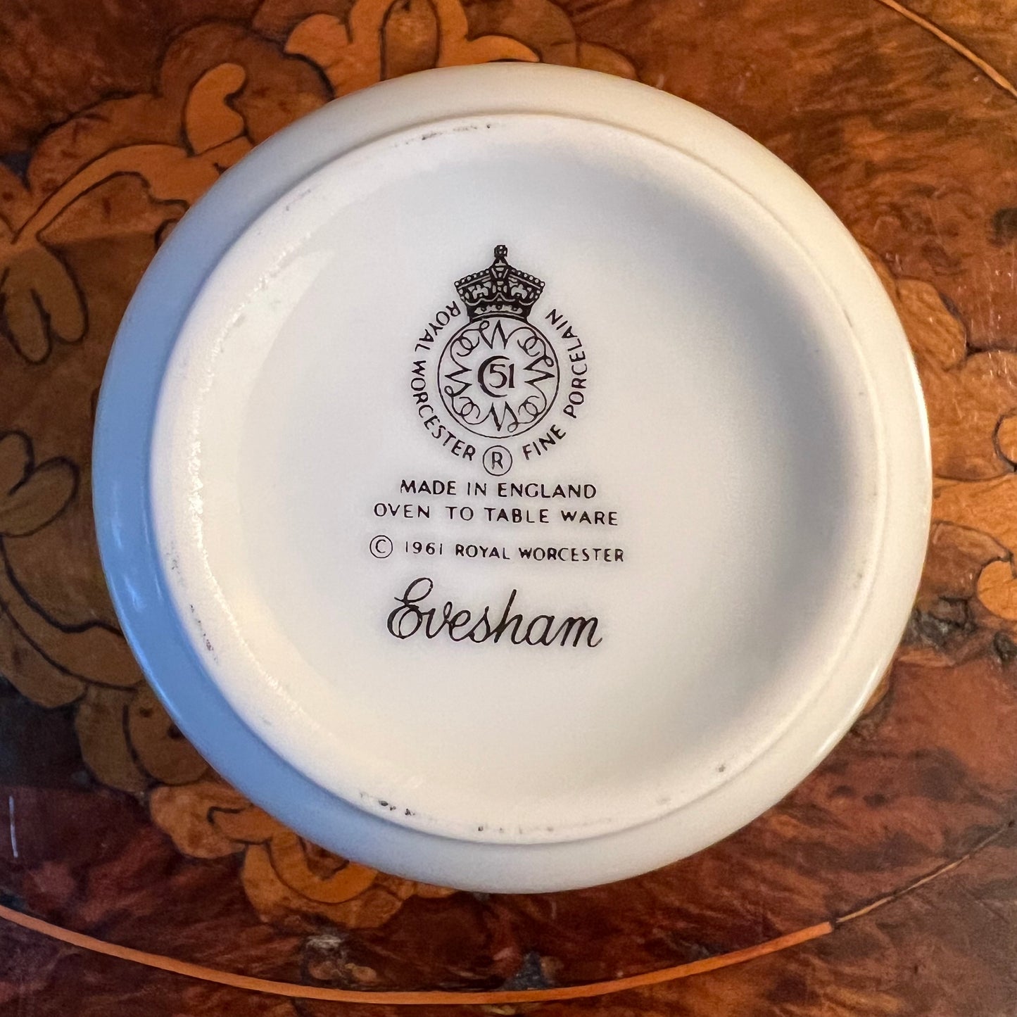 Vintage Royal Worcester Evesham Mustard Pot